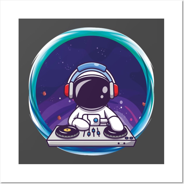 DJ Astronaut Wall Art by Gozelle